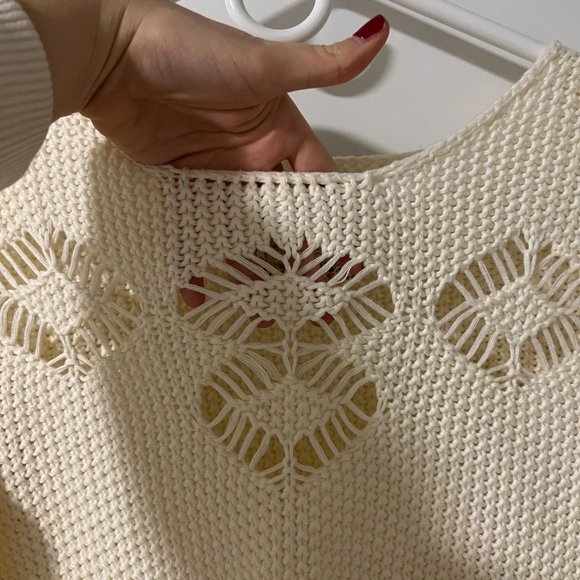 White Knit Sweater - Picture 2 of 4